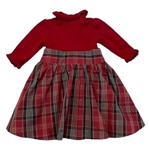 Gymboree 💯% Cotton Plaid Dress size 6-12 Months